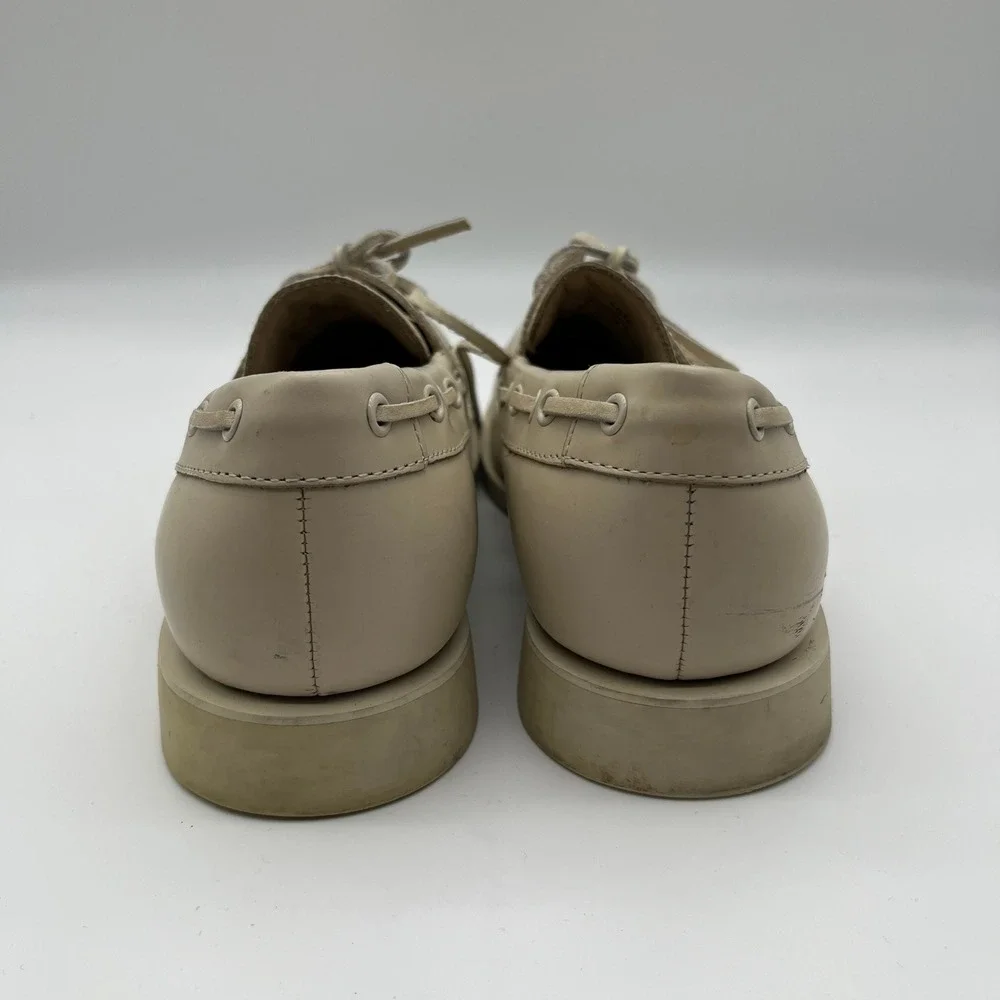 Cole Haan‎ Country Mens 10M Beige Leather Boat Shoes Loafers C00036
